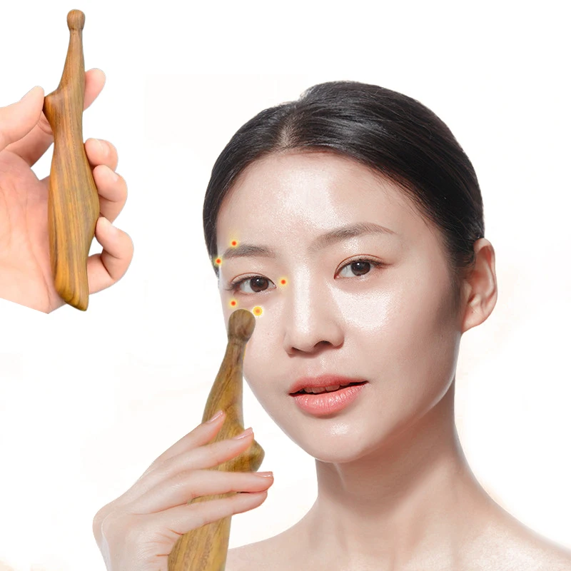 الرقبة القدم الخشب الزناد نقطة تدليك غوا شا أدوات المنزل الصالة الرياضية المهنية خشبية ريفليكسولوجي جهاز تدليك القدم التايلاندية عصا تدليك