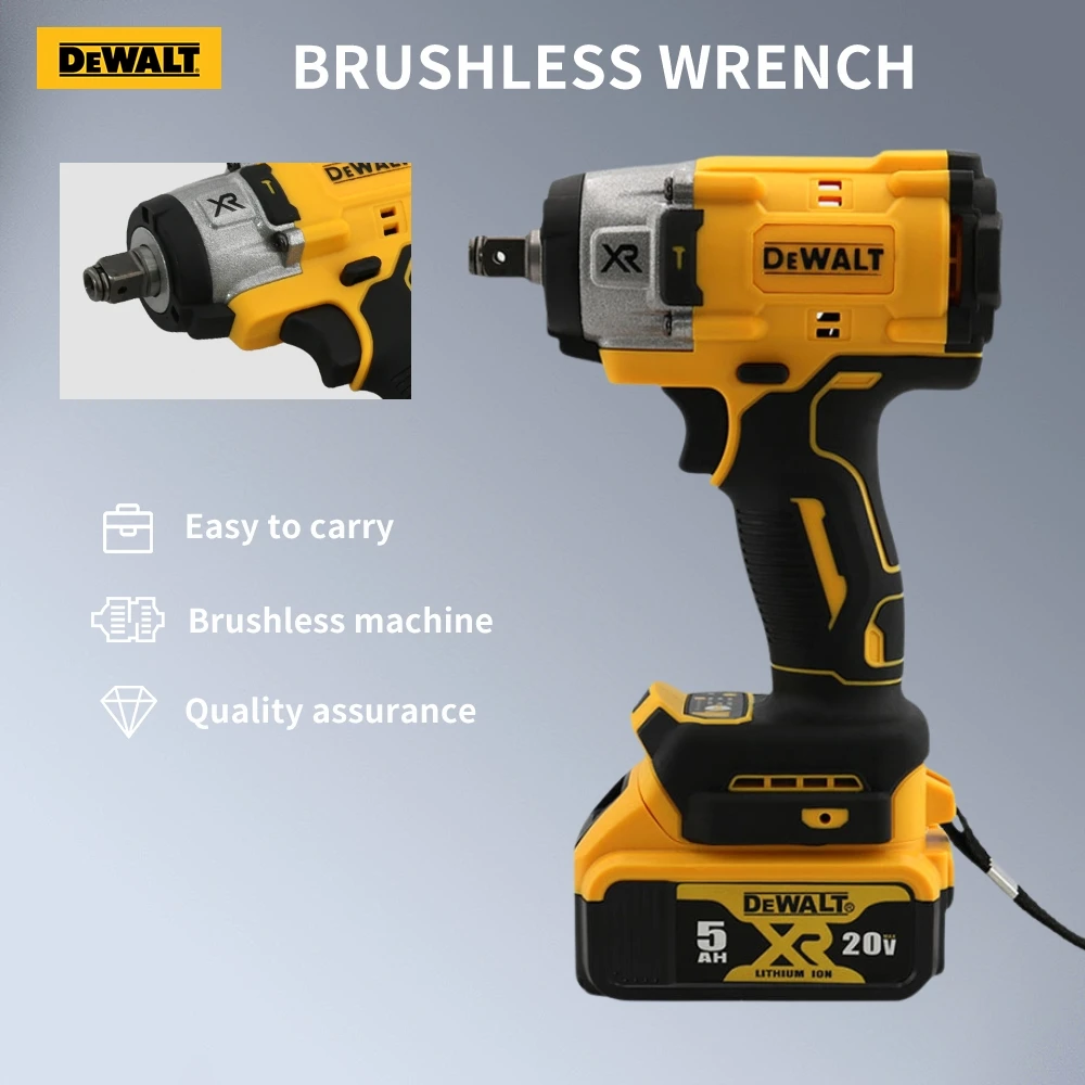 Dewalt Brushless Cordless Electric Impact Wrench 3000RPM Speed 300N.M Torque Electric Tool For Dewalt 20V Lithium Battery