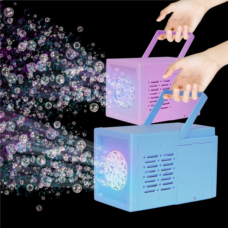 10 hole fully automatic handheld portable bubble machine stage blowing bubble toy without battery and without bubble water