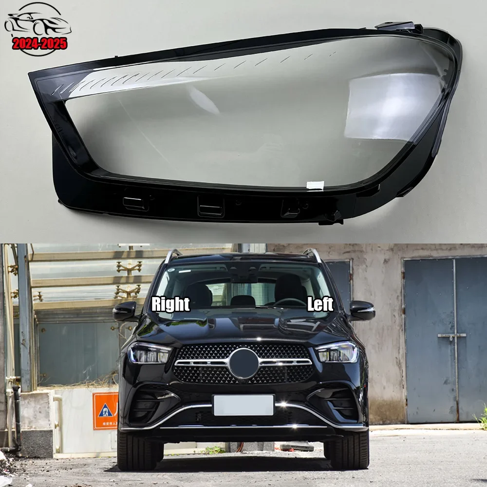 

For Mercedes-Benz GLE W167 GLE350 GLE450 2024 2025 Headlight Cover Lampshade Transparent Headlamp Lamp Shell Lens