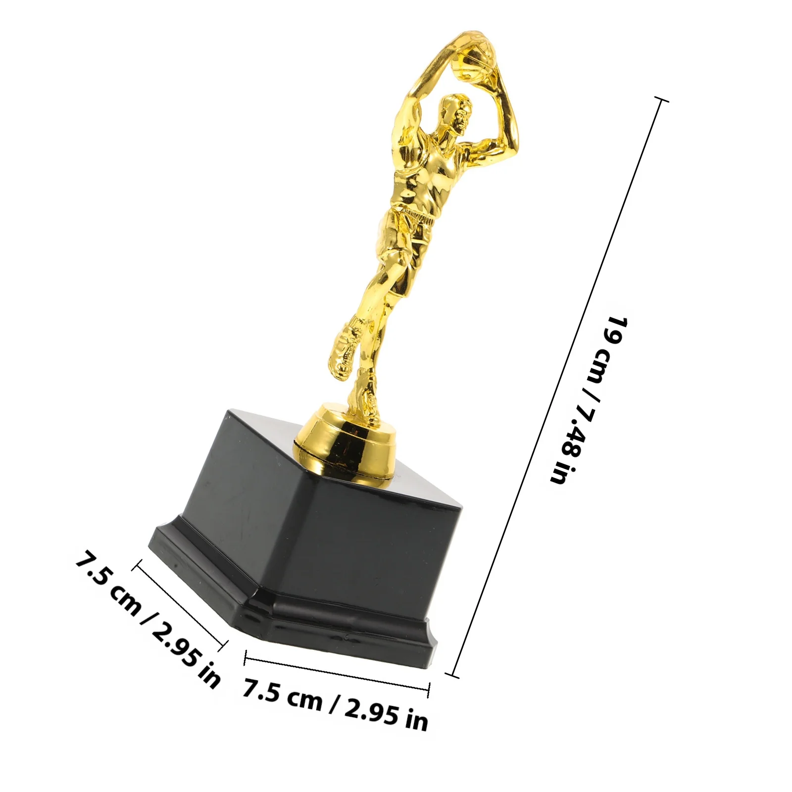 농구 황금 플라스틱 피규어 트로피 스포츠 토너먼트 기념 장식 트로피 상