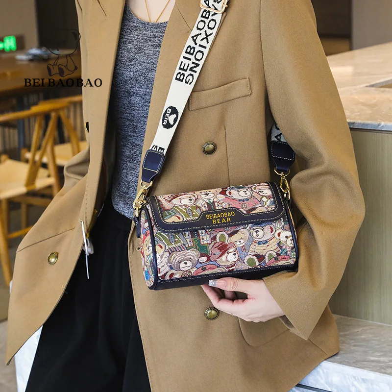 حقيبة دمية دب كرتونية بتصميم متخصص، حقيبة كروس عصرية وعصرية، حقيبة نسائية بكتف واحد #3