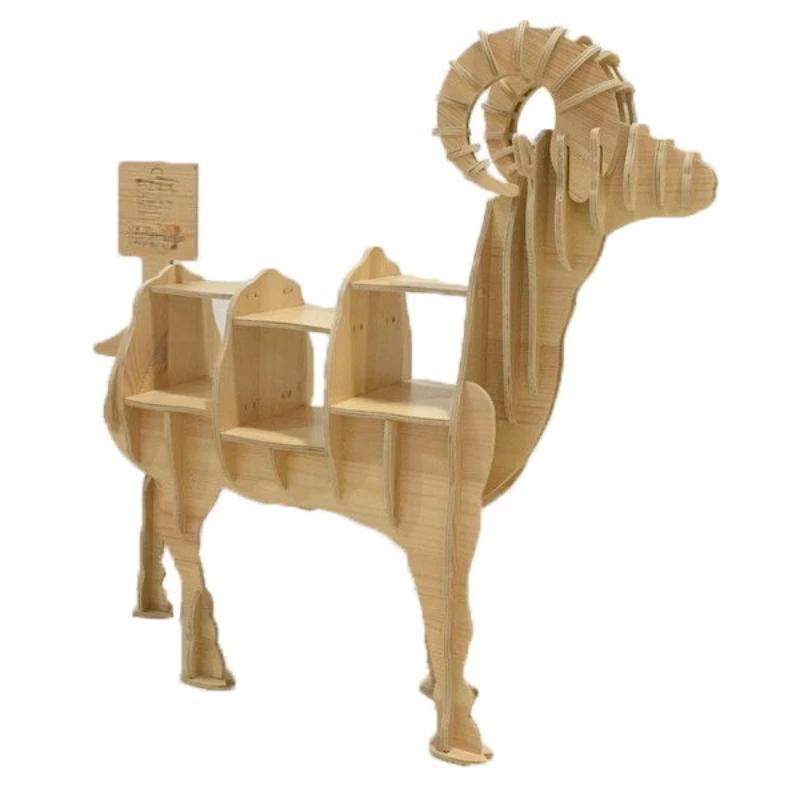 

Simple sheep bookshelf animal shape bookcase creative display shelf window soft decoration props