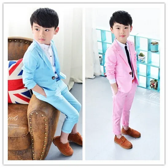 Kids Blazer Suits Boys Clothing set Brand Candy gentle leisure costumes cool for Wedding flower boy clothes sets Good Quality