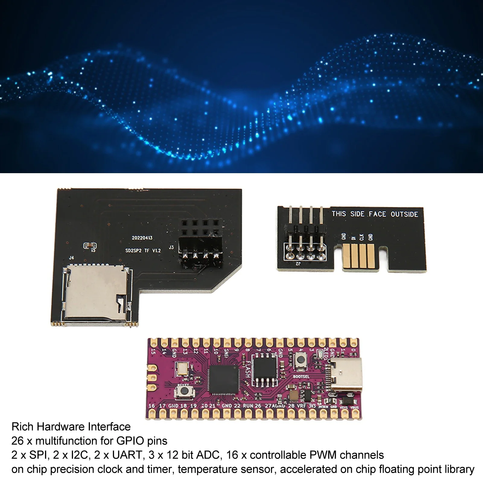 Mikrocontroller-Board, Plug-and-Play, Dual, mehrere Software, unterstützt Mikrocontroller-Modul, professionell für Spielekonsole