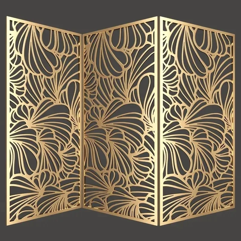 Privacy Folding Aluminum Metal Screen for Living Room Decoration