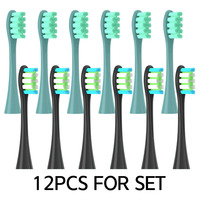 12PCS Replacement Brush Heads for Oclean X PRO/ Z1/ F1/ One/ Air 2 /SE Soft DuPont Deep Cleaning Nozzles Vacuum Sealed Packed