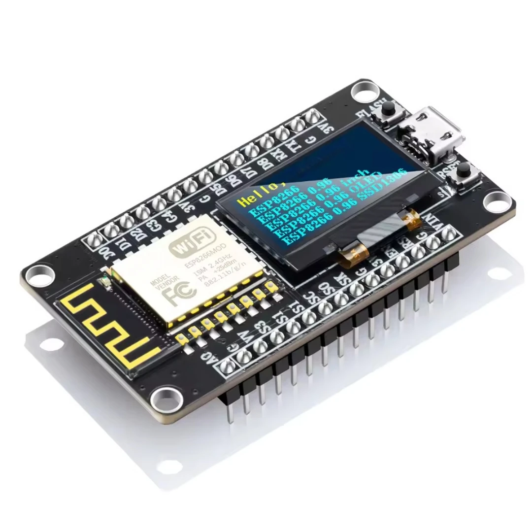NodeMCU ESP8266 Development Board With 0.96 Inch OLED Display CH340G ESP-12F WiFi Module TYPE-C USB For Arduino/Micropython XCW