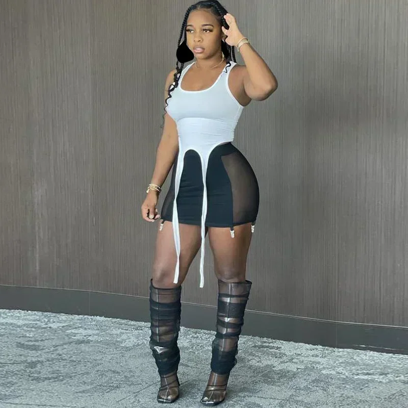 

Комплект GUWU: повседневный уличный стиль, сексуальный летний костюм, топ-кроп и мини-юбка, для клуба и вечеринок, женский спортивный костюм из двух предметов