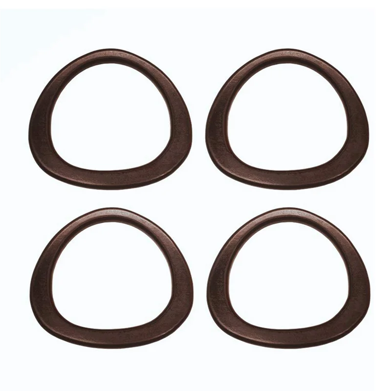 

ICON-12 Pack Wooden Purse Handle D Shape Wooden Handles Replacement Tool For Crocheted Knitted Bag Straw Bag Handles