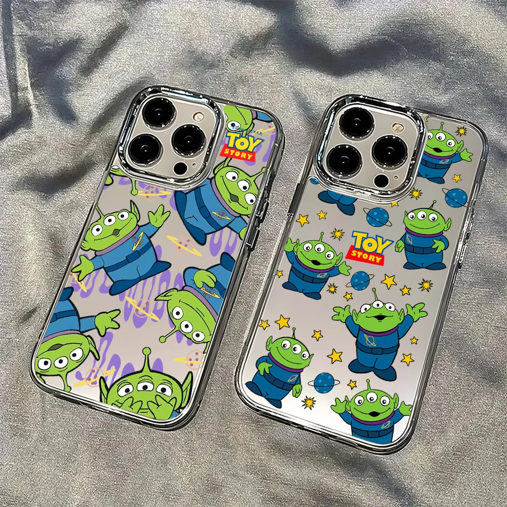 Funda de Teléfono Transparente y Suave con Diseño de Woody y Alien de Toy Story para iPhone 17 16 15 14 13 12 11 mini Pro Max X XR XSMAX Air Plus