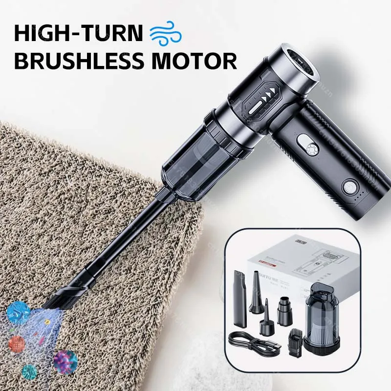 

Air Blower Wireless Car Vacuum Turbofan Dryer Mini TurboJetFan Brushless Motor Handheld Duct Fan Portable Charging CleaningDryer