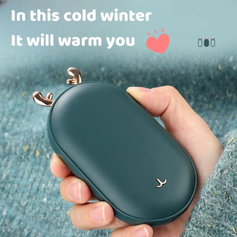 Xiaomi Hand Warmer 2IN1 Pocket Power Banks 10000mAh Battery Temperature Adjustable Portable Hand Warmer Christmas Gift