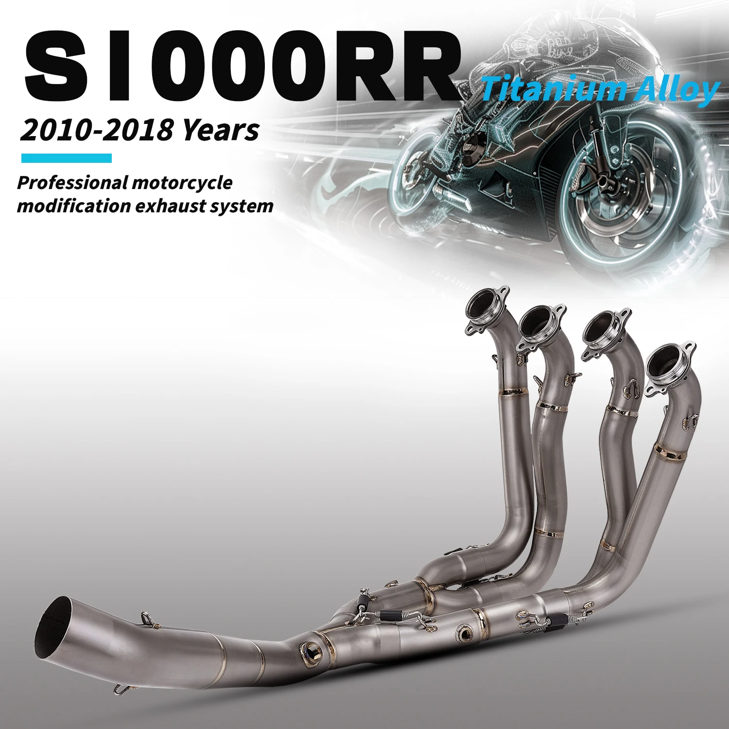 

Выхлопная система T1 Moto для мотоцикла S1000RR 2010-2018, титановый сплав, полная система, модифицированная, 60 мм, передняя труба, соединительная труба