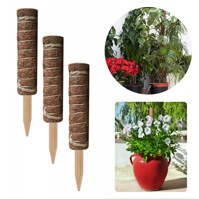 30/40/50cm Plant Climbing Rod Climbing Vine Coconut Palm Rod Diy Reusable Stick Plant Support Moss Palm Vines Stick Extension