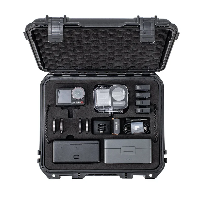 2 Layers Hard Case for DJI Osmo Action 5 Pro Camera Accessories Carrying Case Waterproof Box Portable Travel Suitcase