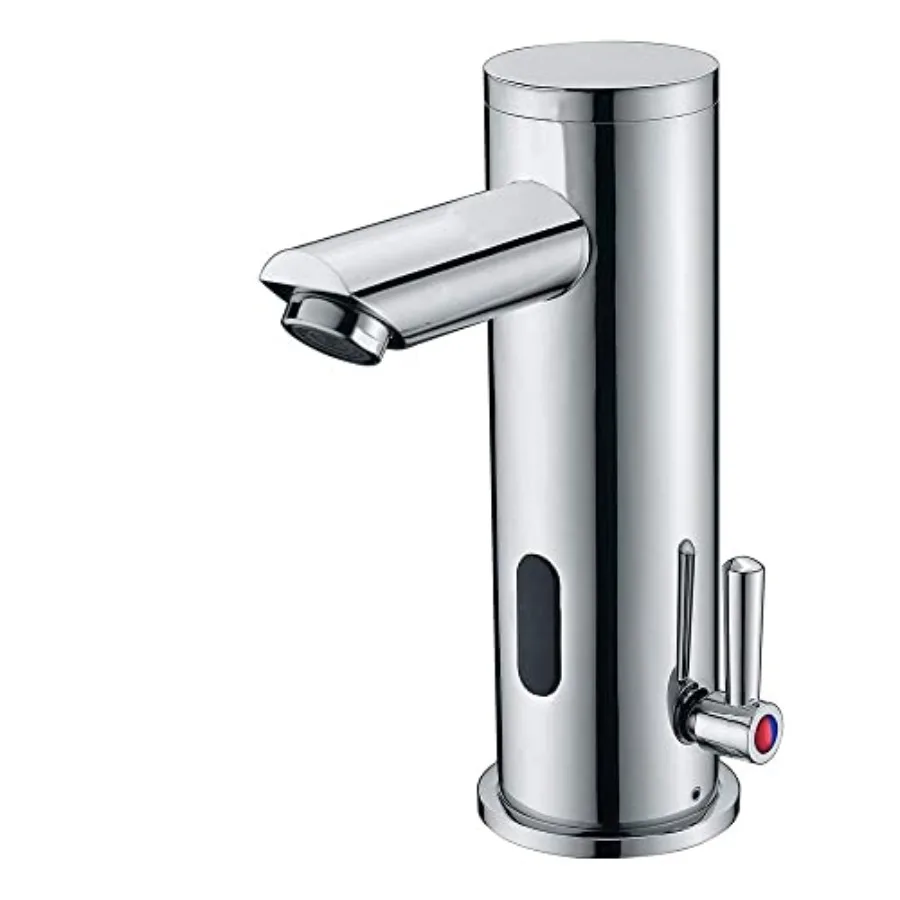 

Automatic Touchless Bathroom Sink Faucet Sensor Motion Activated Commercial Hands Free Single Tap Temperature Control Adjustabl