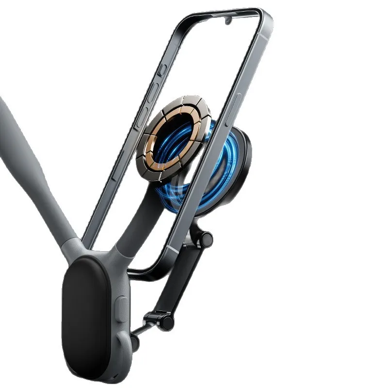 Quick Release Magnetic Neck Hanging Phone Bracket Hands Free First Person View Video Recording for Mobile Phone
