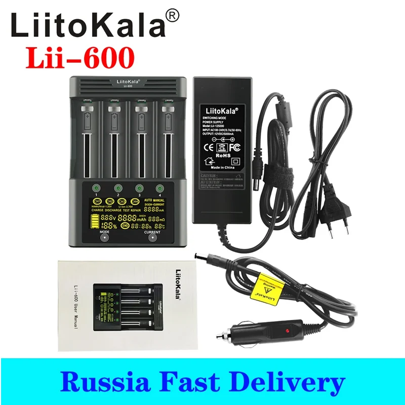 Ładowarka LiitoKala Lii-500 Lii-PD4 Lii-S8 Lii-600 Lii-PD2 Lii-402 do akumulatorów 18650 26650 21700 AA AAA 3,7 V/3,2 V/1,2 V