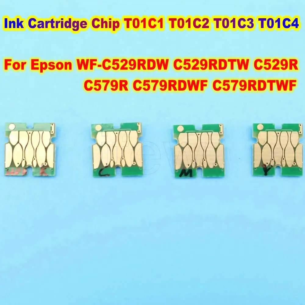 T01C Chip Ink Cartridge Chip T01C1 T01C2 T01C3 T01C4 For Epson WorkForce WF C529RDW C529RDTW C529R C579R C579RDWF C579RDTWF Chip