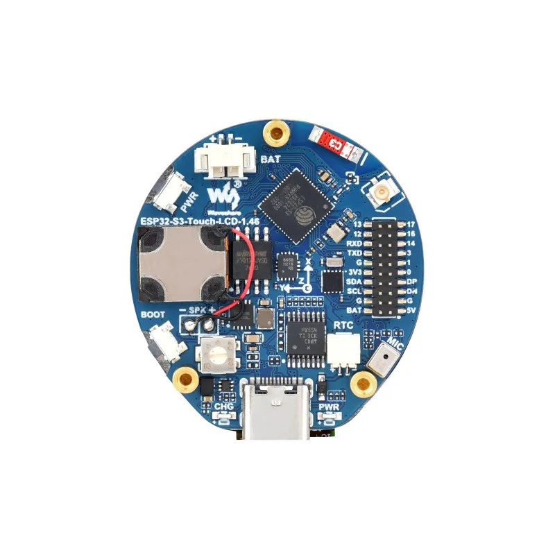 ESP32-S3 1.46inch Round Display Development Board, 412×412, Supports WiFi & Bluetooth, Accelerometer And Gyroscope Sensor