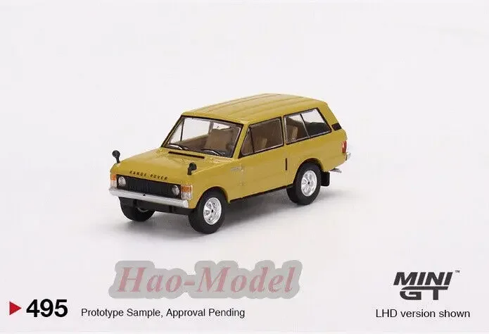 TSM MINIGT 1/64 For Range Rover 1971 Alloy Model Car Diecast Simulation Toys Boys Birthday Gifts Hobby Display Collection Yellow