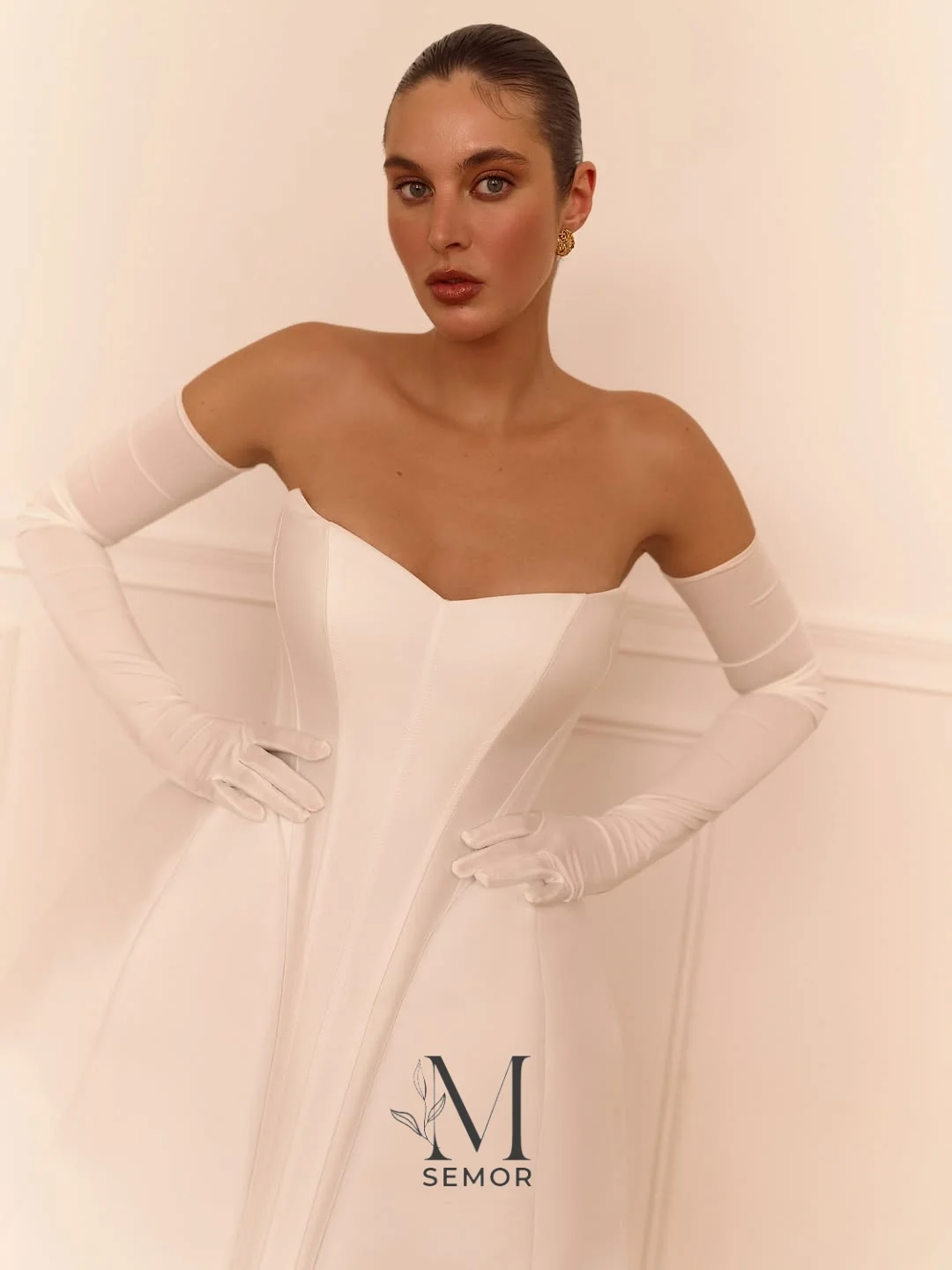Semor Customized Short V-Neck Wedding Dress 2026 Stain A Line Women's Gowns Mini White Simple Party for Bride свадебное платье