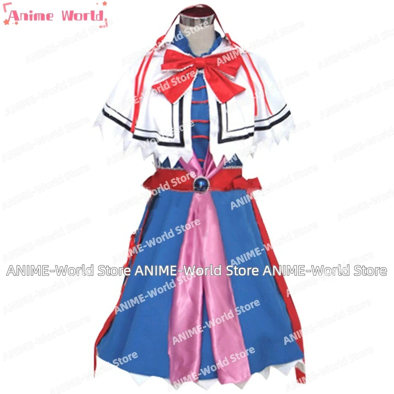 《Custom Size》Anime Touhou Project Alice Margatroid Dress Shawl Cosplay Costume Wig SHoes Accessory