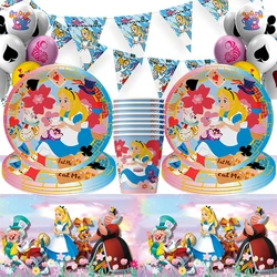 Cartoon Disney Alice In Wonderland Theme 12 Inch Latex Balloons Baby Shower Birthday Party Decoration Suplies Balloons Set