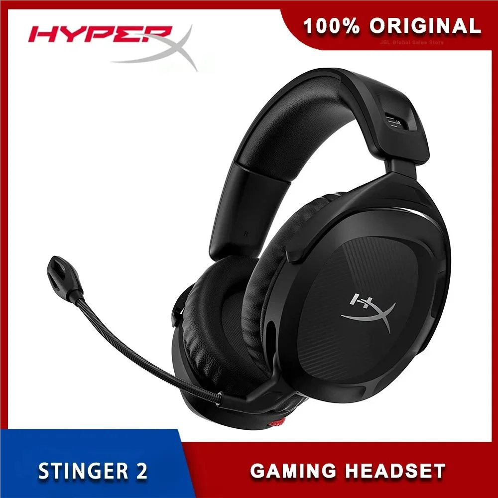 

2024 HyperX Cloud Stinger 2 Wireless Gaming Headset Compatible with PC Noise-cancelling Swivel-to-mute Microphone lasts 20 hours