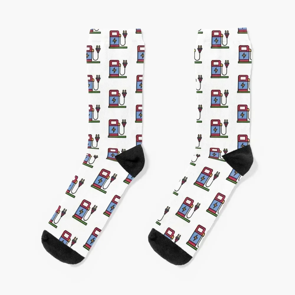

Electric Vehicle Charger Socks christmass gift summer retro Stockings Woman Socks Men's