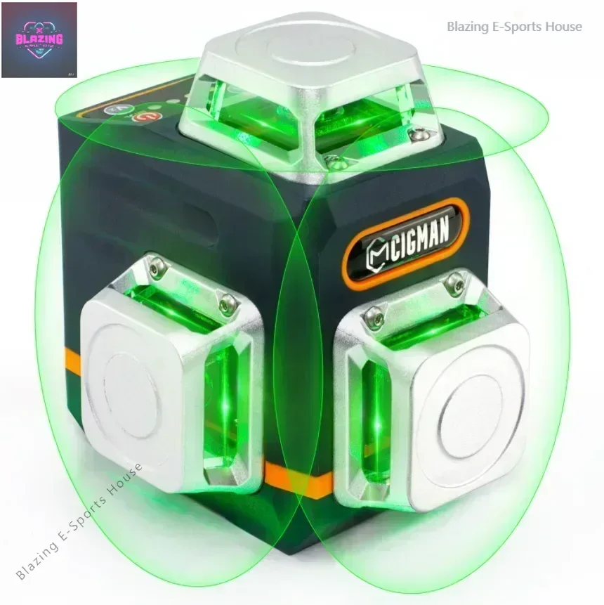

CIGMAN CM-701 Factory Laser Level 12 Lines 3D Self-Leveling 360 Rotary Laser Levels Outdoor Indoor Mode Tripod Stand