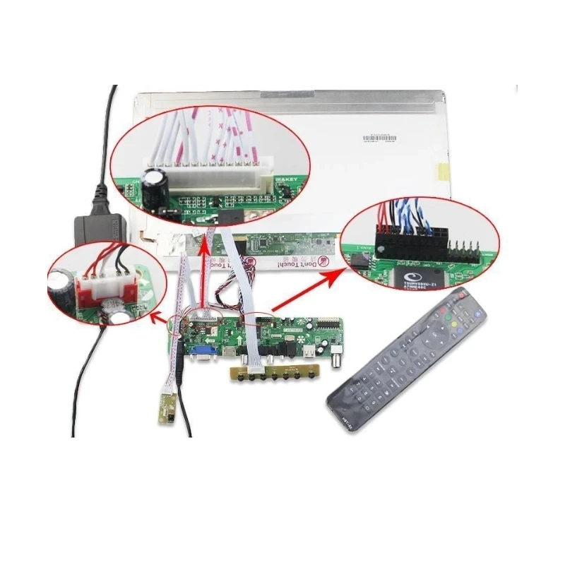 لوحة تشغيل وحدة تحكم الكمبيوتر المحمول ، شاشة LCD ، WLED ، VGA ، AV ، الصوت ، RF ، USB ، TV56 ، B156XW02 ، HW4A ، x ، 40 دبوس ، LVDS ،