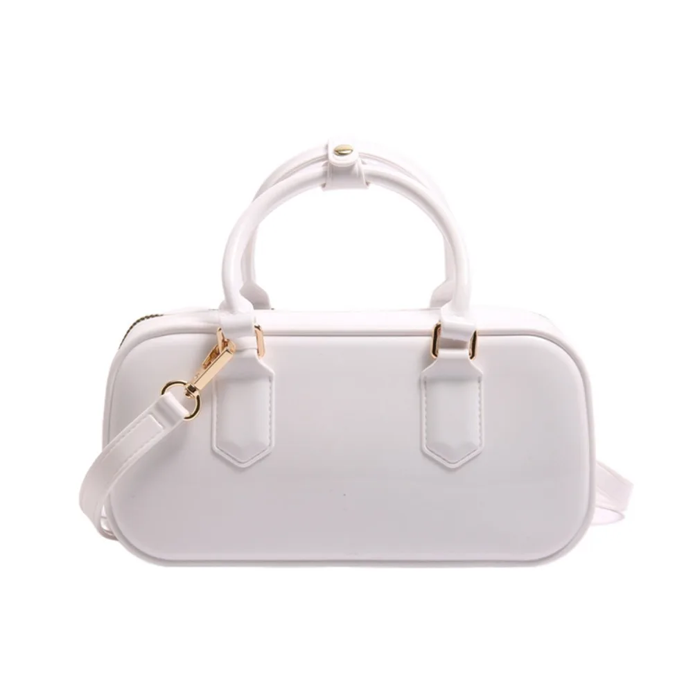 

Solid Color Jelly Hobos Handbag Casual Dirty Resistant Summer Crossbody Bag Waterproof PVC Crossbody Satchel Commuting