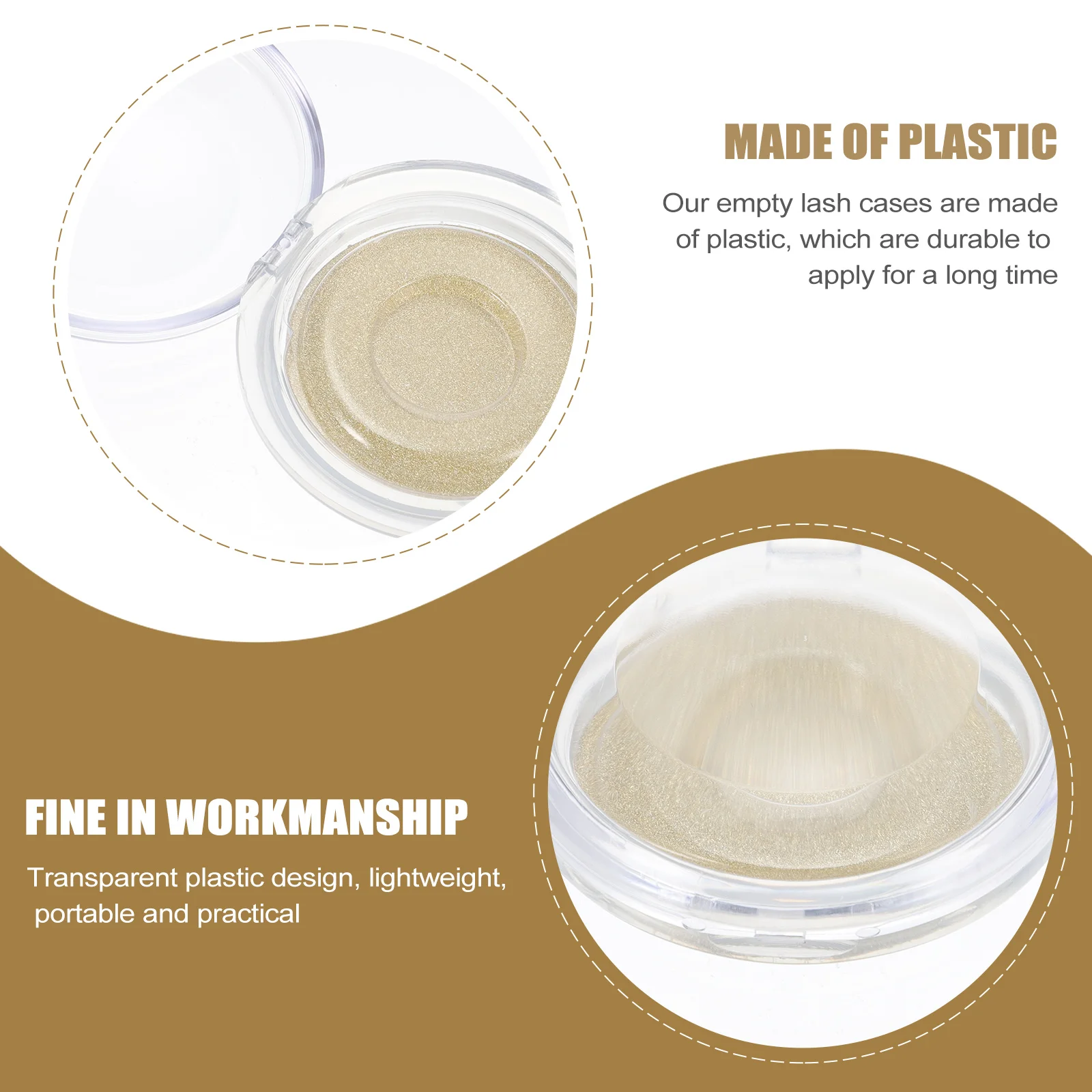 

5pcs Eyelash Storage Box Plastic Round Transparent Case Scratch resistant ganizer Travel Beauty Salon Gift eyelash case