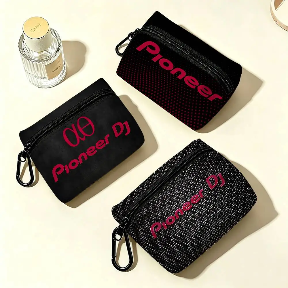 Pioneer Dj Pro Music Oxford Coin Wallet Detachable Carabiner Hook Compact Storage Bag For Outdoor Shopping Accessory