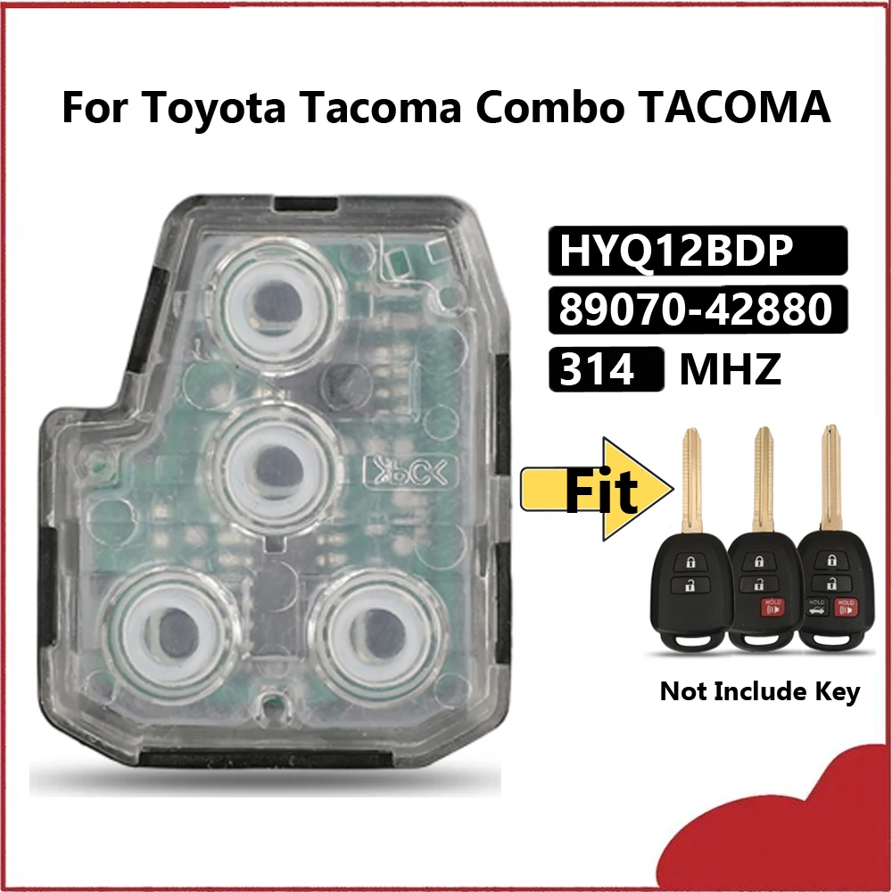 

jingyuqin New X1 X3 HYQ12BDP 314MHZ 89070-42880 Remote Car Key Rubber Button Pad For Toyota Tacoma Combo RAV4 KLUGER