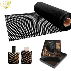 Honeycomb Packing Paper Wrap Bubble, Papel de embrulho com 12 adesivos frágeis, Adequado para movimentação, Produtos, Presentes, 20m