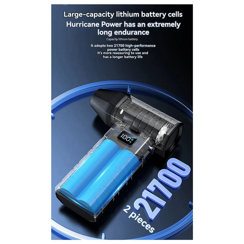 A78K جديد 2X منفاخ الهواء 160000 دورة في الدقيقة مروحة كهربائية محمولة 52 متر/الثانية سرعة الرياح فرش السيارات مروحة عنيفة مع شاشة LED