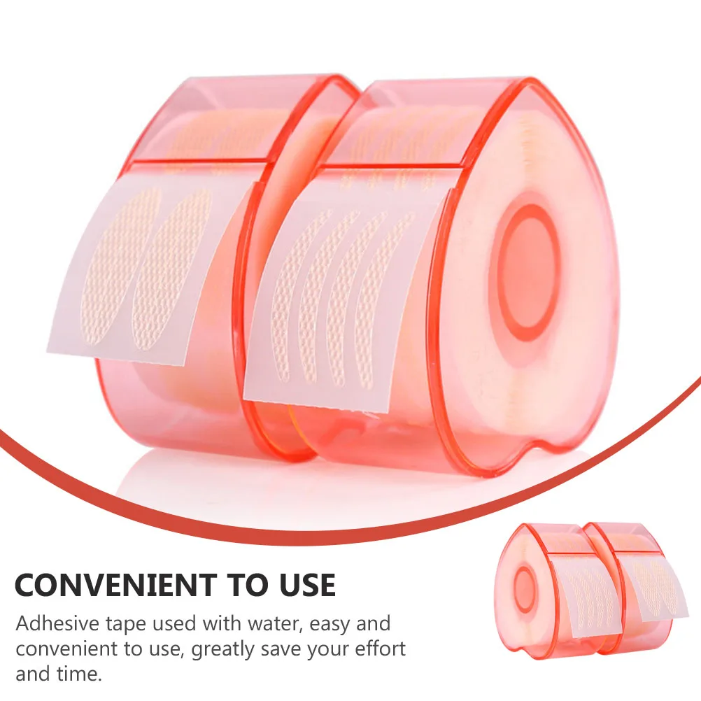 2 لفات على شكل قلب شريط لاصق للجفن المزدوج قابل لإعادة الاستخدام شريط رفع العين للبشرة الحساسة مع أدوات التطبيق