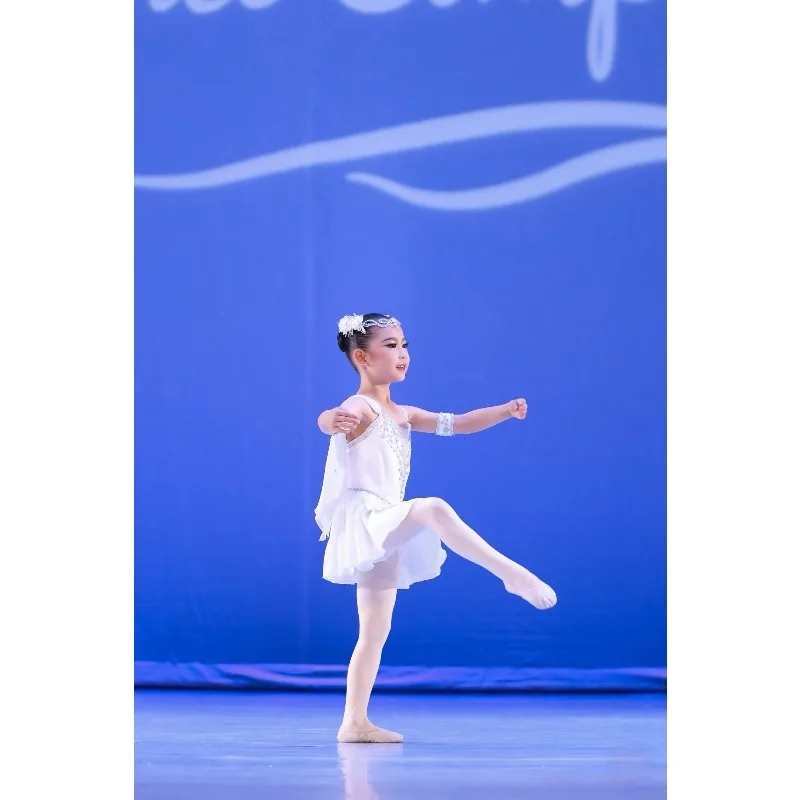 큐피드 발레 드레스, 할더 지코이드 아동 공연 드레스, 짧은 치마, 전문 맞춤형 대회 드레스