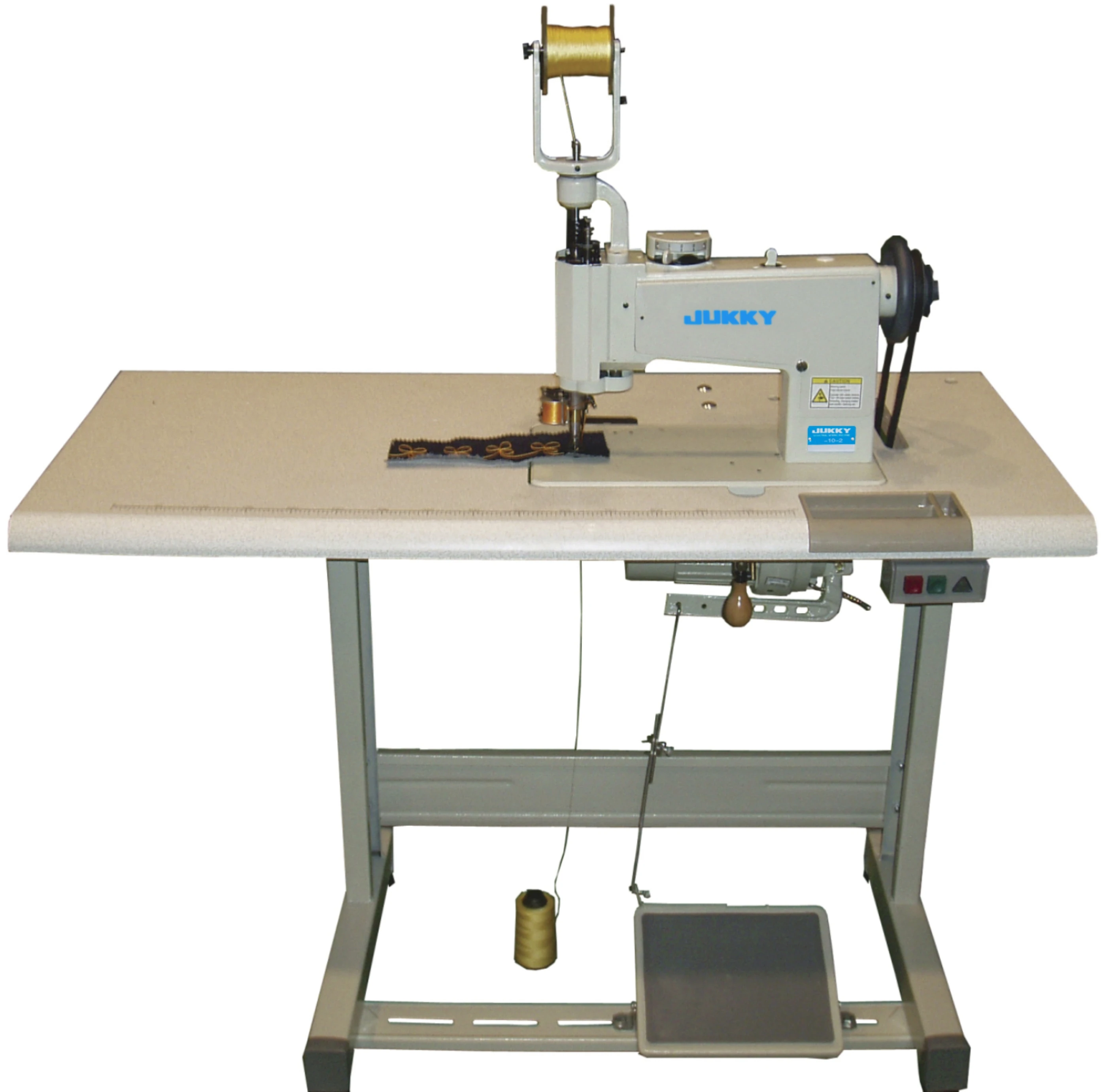 Máquina de bordar ponto corrente operada por cabo industrial doméstico modelo JK10-2 com 5 tipos de pontos com conjunto completo