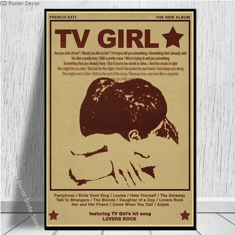 TV Girl Poster Who Really Cares/French Exit Lovers Rock Posters Music Prints Art Wall Painting Vintage Room Home Decor Picture