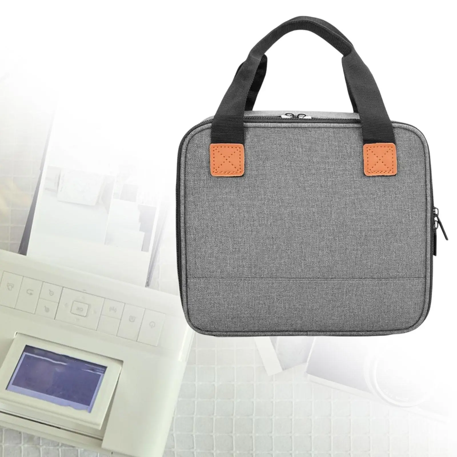 

Сумка для фотопринтера с двусторонней молнией, 2 слоя, из ткани Оксфорд, с прозрачным карманом на молнии, сумка для переноски принтера, чехол для фотопринтера