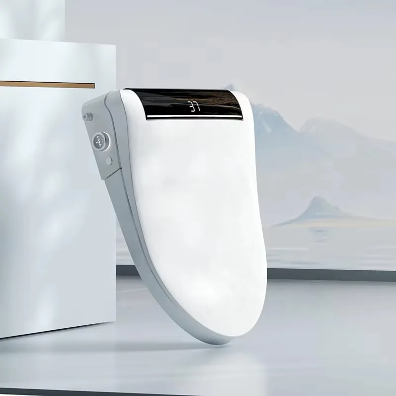 Automatic Flush Smart U-Shape Bidet Toilet Seat Set with Heated Seat Intelligent Slow Close Cover for Home Hotel Bathroom