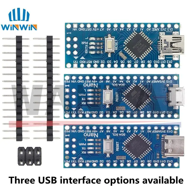 Nano 3.0 Mini Type-C Micro USB с загрузчиком, совместимым Nano-контроллером для arduino CH340, USB-драйвер 16 МГц, ATMEGA328P/168P Nano 3.0 Mini Type-C Micro USB с загрузчиком, совместимым Nano-контроллером для arduino CH340, USB-драйвер 16 МГц, ATMEGA328P/168P