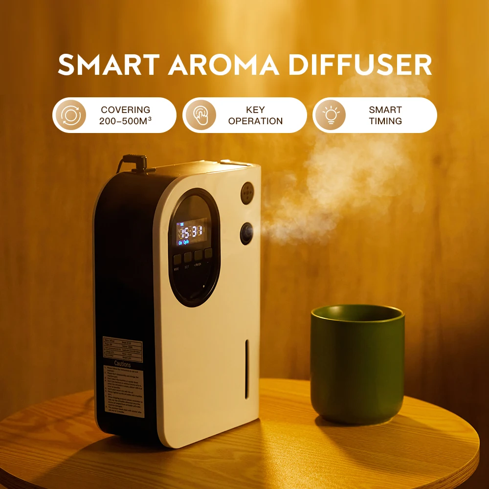 300m³ Aromatherapy Oil Diffuser Room Fragrance Smell Distributor Intelligent Timeing Scenting Machine Scent Diffuser Device