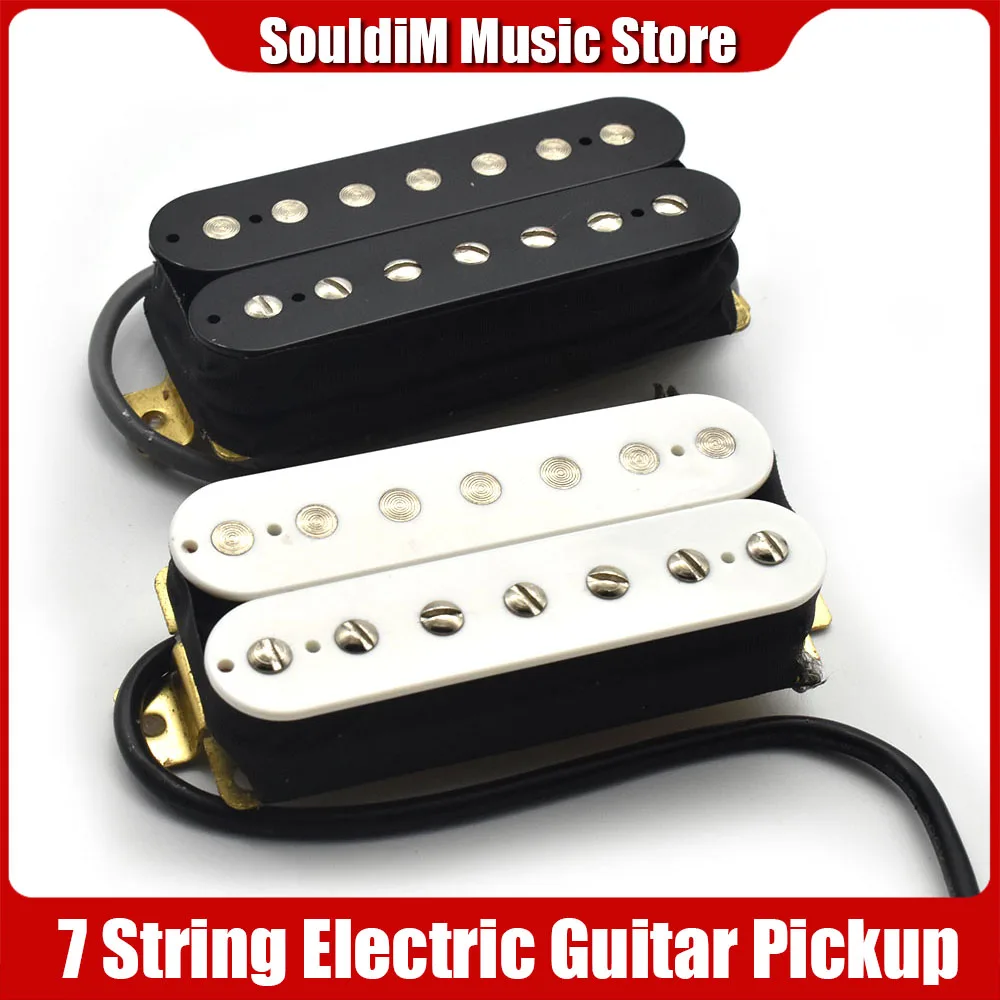 7 String Electric Guitar Humbucker Dual Coil Pickup Coil Spliting Pickup for LP Guitar Parts Black White