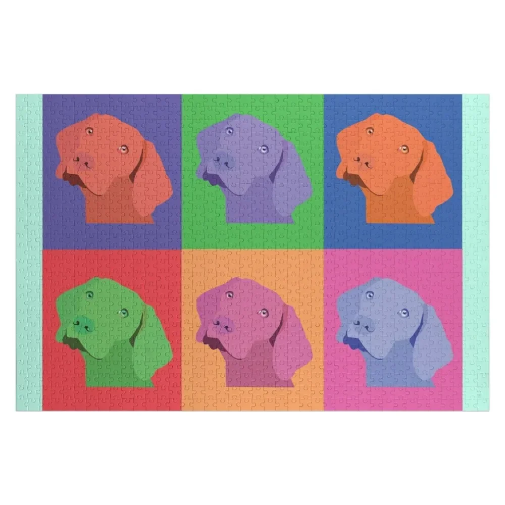 Vizsla Dog Jigsaw Puzzle Custom Child Gift Woodens For Adults For Children Wood Adults Puzzle