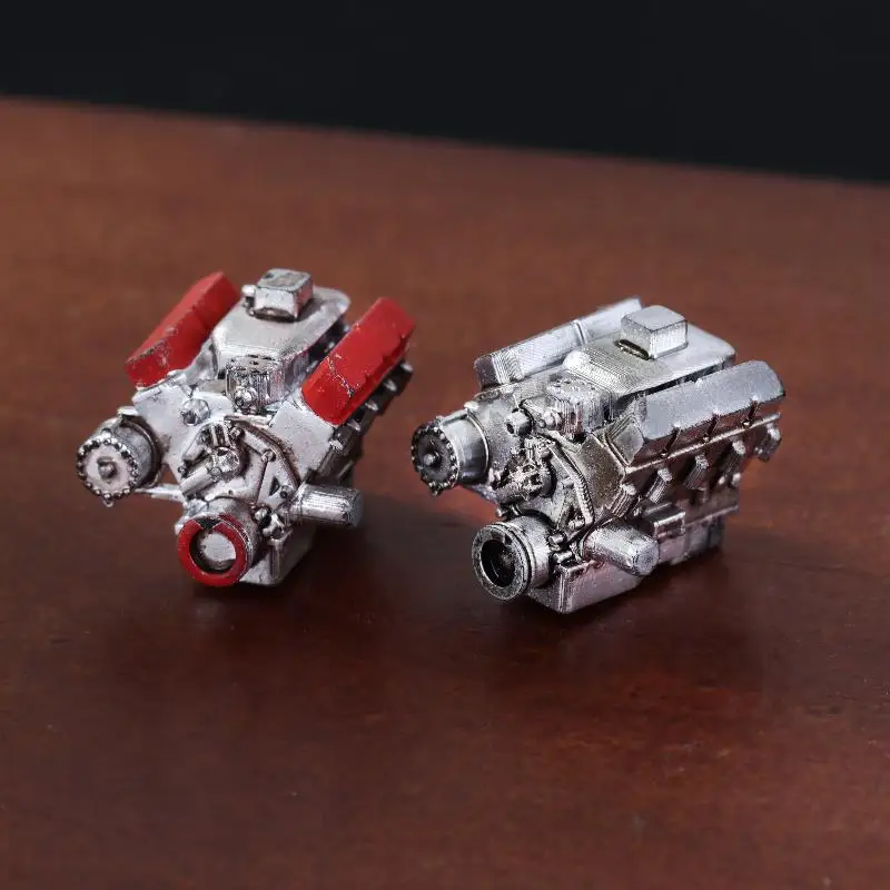 1:64 Simulated Engine Model Miniature Garage Scene Micro Sand Table Ornament for Model Car Collector Display Decor